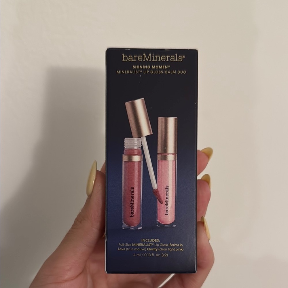 bareMinerals Pink and Tan Lip Balm Gloss Duo